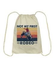 NOT MY FIRST RODEO Drawstring Bag tile