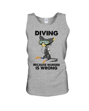 DIVING BECAUSE MURDER IS WRONG Unisex Tank tile
