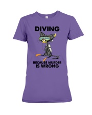 DIVING BECAUSE MURDER IS WRONG Premium Fit Ladies Tee tile