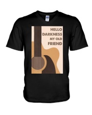 HELLO DARKNESS MY OLD FRIEND V-Neck T-Shirt tile