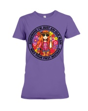 ASSUMING I'M JUST AN OLD LADY WAS YOUR FIRST Premium Fit Ladies Tee tile