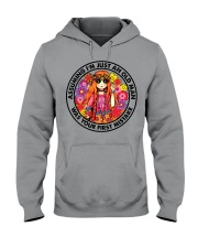 ASSUMING I'M JUST AN OLD LADY WAS YOUR FIRST Hooded Sweatshirt tile