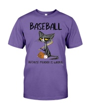 BASEBALL BECAUSE MURDER IS WRONG Premium Fit Mens Tee tile