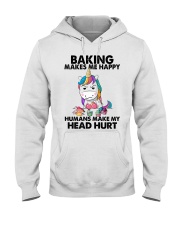 BAKING MAKES ME HAPPY Hooded Sweatshirt front