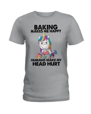 BAKING MAKES ME HAPPY Ladies T-Shirt tile