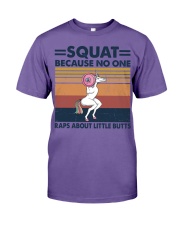 SQUAT BECAUSE NO ONE RAPS ABOUT LIKE BUTTS Premium Fit Mens Tee tile