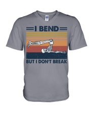 I BENT BUT I DON'T BREAK V-Neck T-Shirt tile