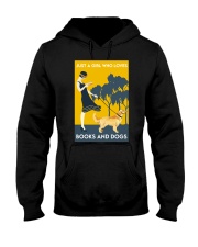 JUST A GIRL WHO LOVES BOOKS AND DOGS - GOLDEN Hooded Sweatshirt tile