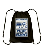 THOU SHALT NOT POO IN THE CAMPER Drawstring Bag tile