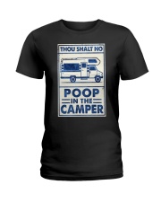 THOU SHALT NOT POO IN THE CAMPER Ladies T-Shirt tile