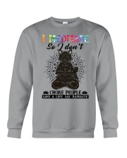 I MADITATE SO I DON'T CHOKE PEOPLE Crewneck Sweatshirt tile