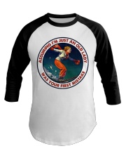 ASSUMING I'M JUST AN OLD LADY Baseball Tee tile