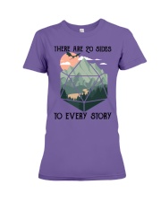 THERE ARE 20 SIDES TO EVERY STORY Premium Fit Ladies Tee tile