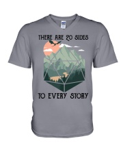 THERE ARE 20 SIDES TO EVERY STORY V-Neck T-Shirt tile