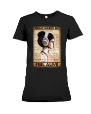 MUSIC MAKES ME FEEL ALIVE Premium Fit Ladies Tee tile