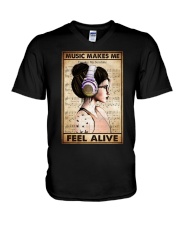 MUSIC MAKES ME FEEL ALIVE V-Neck T-Shirt tile