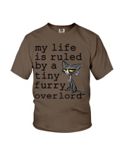MY LIFE IS RULED BY A TINY FURRY OVERLORD Youth T-Shirt tile