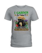 I GARDEN SO I DON'T CHOKE PEOPLE Ladies T-Shirt tile