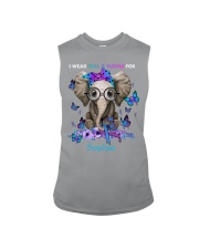 I WEAR TEAL AND PURPLE FOR - CUSTOM Sleeveless Tee tile