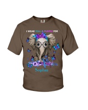 I WEAR TEAL AND PURPLE FOR - CUSTOM Youth T-Shirt tile