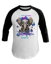 I WEAR TEAL AND PURPLE FOR - CUSTOM Baseball Tee tile