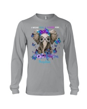 I WEAR TEAL AND PURPLE FOR - CUSTOM Long Sleeve Tee tile