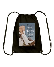 GIVE A GIRL THE RIGHT PAIR OF BOOTS Drawstring Bag tile
