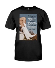 GIVE A GIRL THE RIGHT PAIR OF BOOTS Premium Fit Mens Tee tile