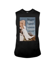 GIVE A GIRL THE RIGHT PAIR OF BOOTS Sleeveless Tee tile