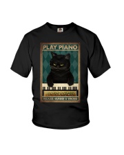 PLAY PIANO BECAUSE MURDER IS WRONG Youth T-Shirt tile