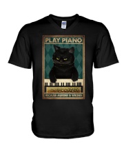PLAY PIANO BECAUSE MURDER IS WRONG V-Neck T-Shirt tile