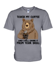 TOUCH MY COFFEE V-Neck T-Shirt tile