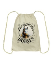 JUST A GIRL WHO LOVES HORSES Drawstring Bag tile