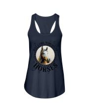 JUST A GIRL WHO LOVES HORSES Ladies Flowy Tank tile