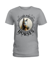 JUST A GIRL WHO LOVES HORSES Ladies T-Shirt tile