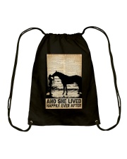 AND SHE LIVED HAPPILY EVER AFTER Drawstring Bag tile