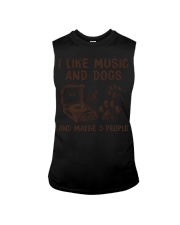 I LIKE MUSIC AND DOGS AND MAYBE 3 PEOPLE Sleeveless Tee tile