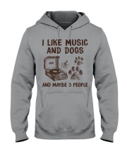 I LIKE MUSIC AND DOGS AND MAYBE 3 PEOPLE Hooded Sweatshirt tile