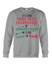IT'S EITHER SERIAL KILLER DOCUMENTARIES Crewneck Sweatshirt tile