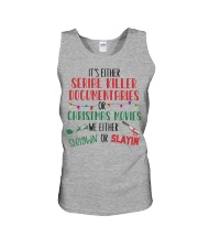 IT'S EITHER SERIAL KILLER DOCUMENTARIES Unisex Tank tile