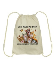 CATS MAKE ME HAPPY Drawstring Bag tile