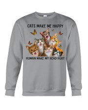 CATS MAKE ME HAPPY Crewneck Sweatshirt tile