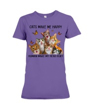 CATS MAKE ME HAPPY Premium Fit Ladies Tee tile
