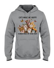 CATS MAKE ME HAPPY Hooded Sweatshirt tile