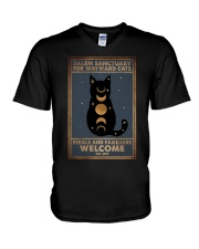 SALEM SANCTUARY FOR WAYWRD CATS V-Neck T-Shirt tile