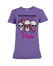 IN OCTOBER WE WEAR PINK Premium Fit Ladies Tee tile
