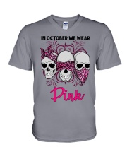 IN OCTOBER WE WEAR PINK V-Neck T-Shirt tile