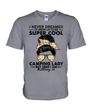 I NEVER DREAMED I'D GROW UP TO BE SUPER COOL V-Neck T-Shirt tile