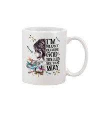 I'M BLUNT BECAUSE GOD ROLL ME THAT WAY Mug tile