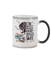 I'M BLUNT BECAUSE GOD ROLL ME THAT WAY Color Changing Mug tile